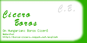 cicero boros business card